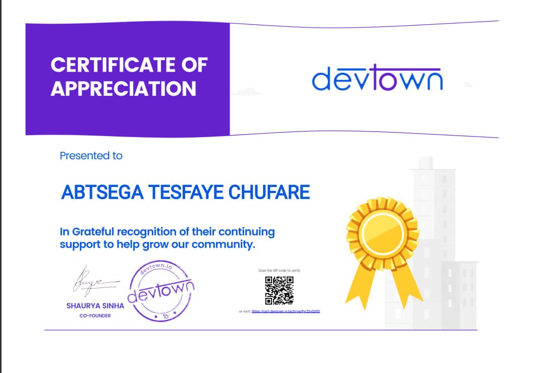 Devtown Community Volunteer Program